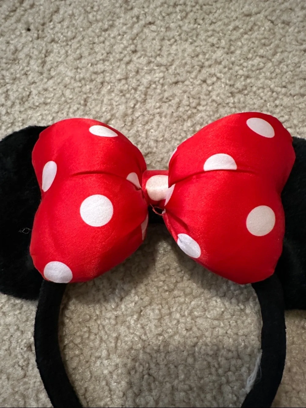Disney Parks Black Classic Minnie Mouse Ear Headband with Red Polka Dot Bow - Picture 3 of 5